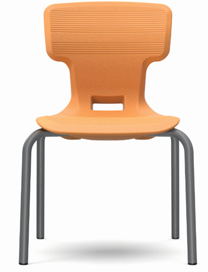 Afbeeldingen van Kiboo 4-pootsstoel - H35 - pakket 4 stuks - oranje