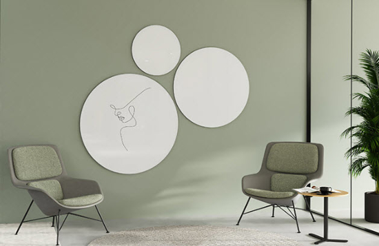 Afbeeldingen van Chameleon round - rond whiteboard